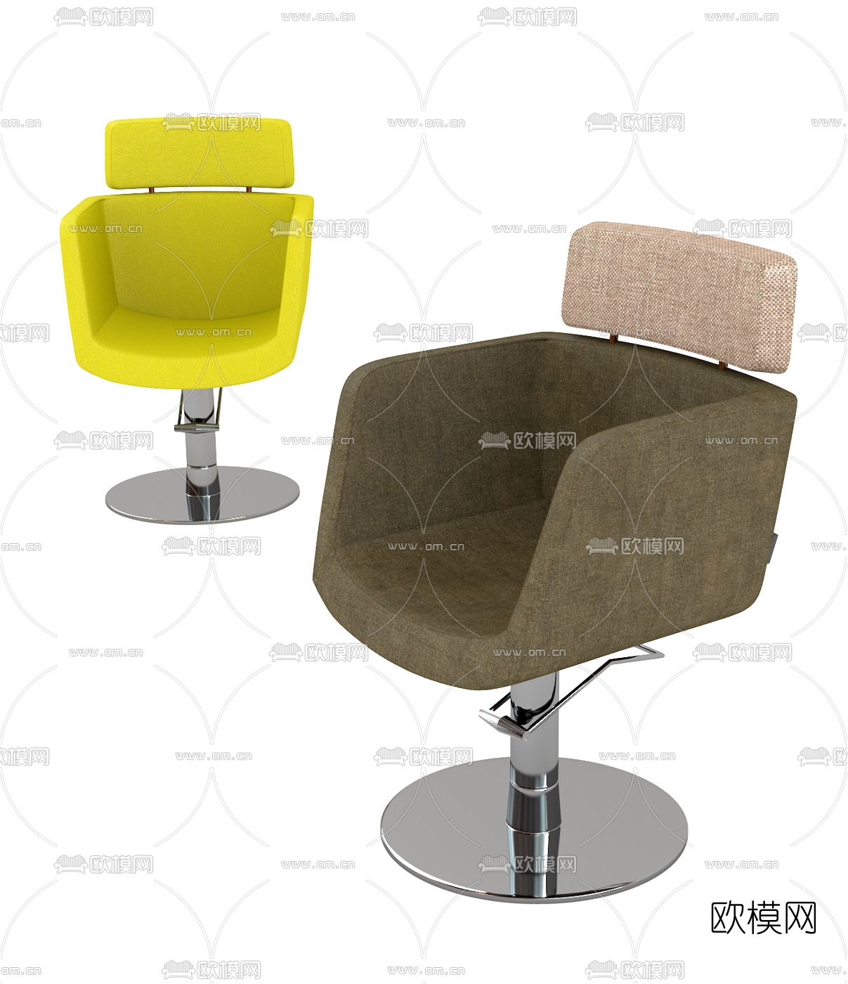 现代理发椅3d模型下载（渲染图4）