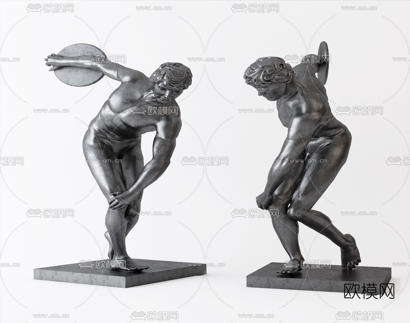 欧式人物雕像摆件3d模型下载