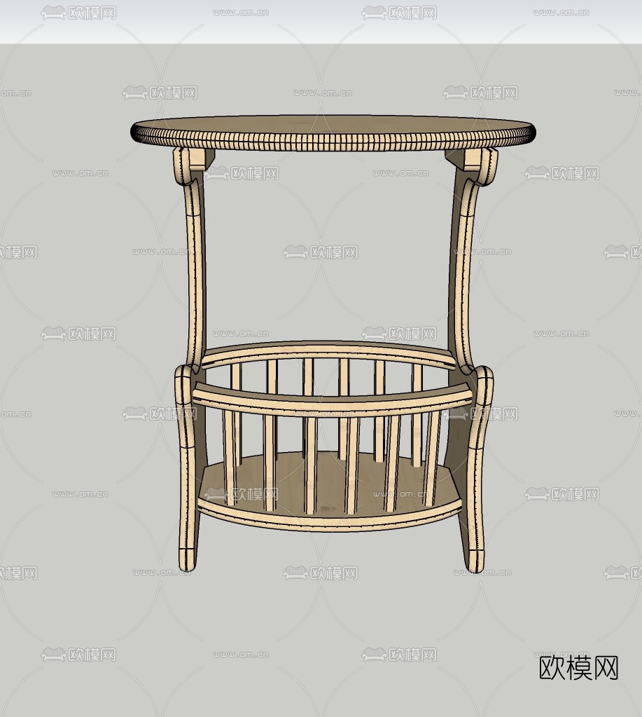 现代婴儿床免费su模型下载