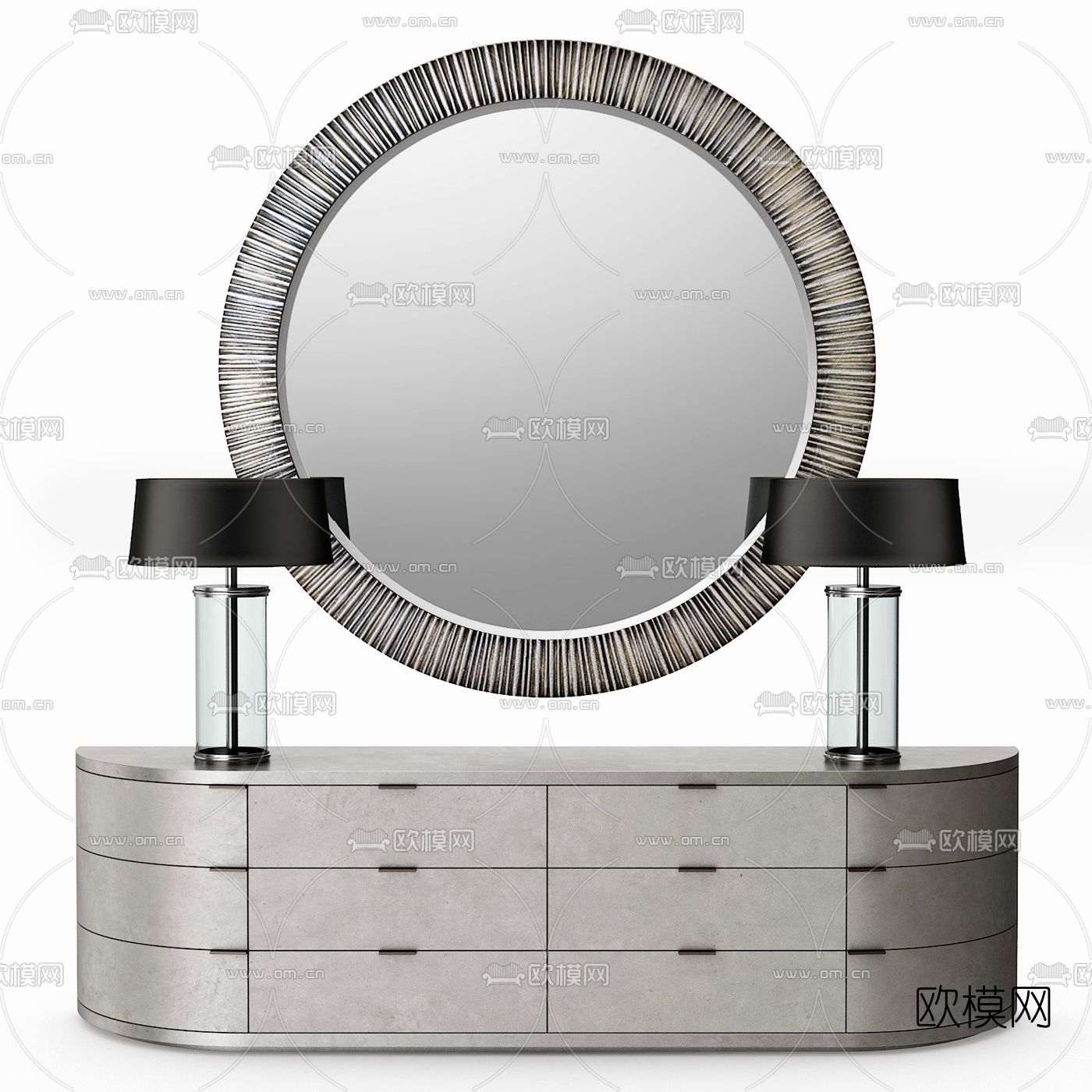 Armani 玄关边柜3d模型下载