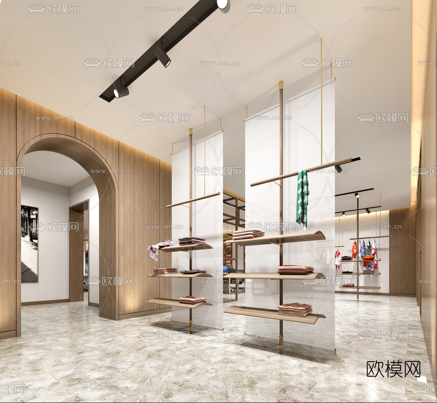 现代服装店3d模型