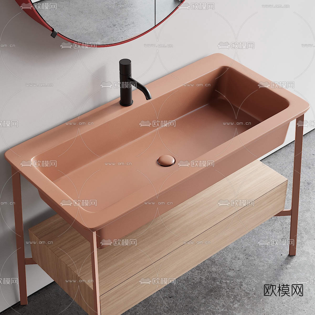 现代洗手台3d模型