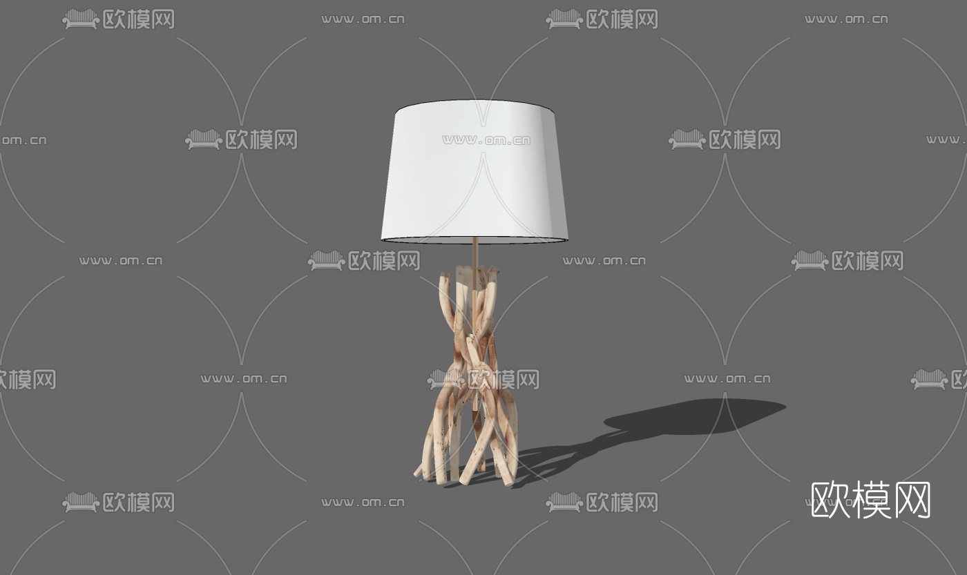 自然风台灯免费su模型下载