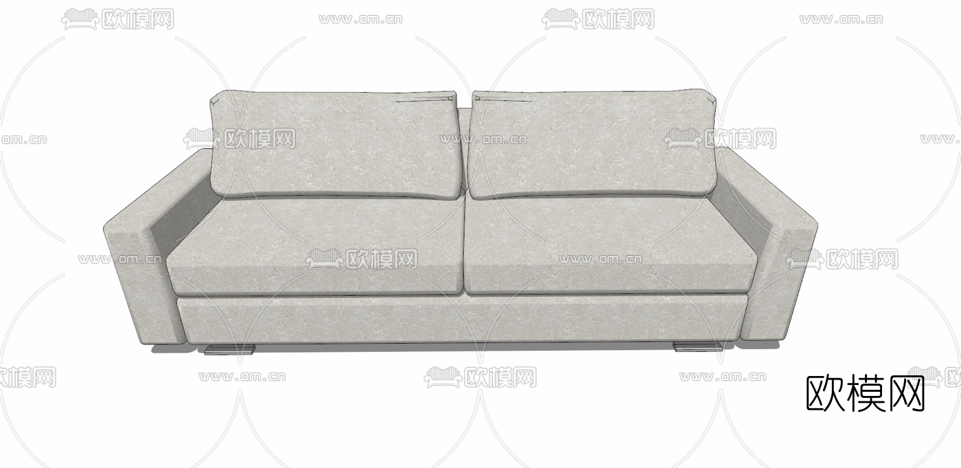 现代双人沙发免费su模型下载