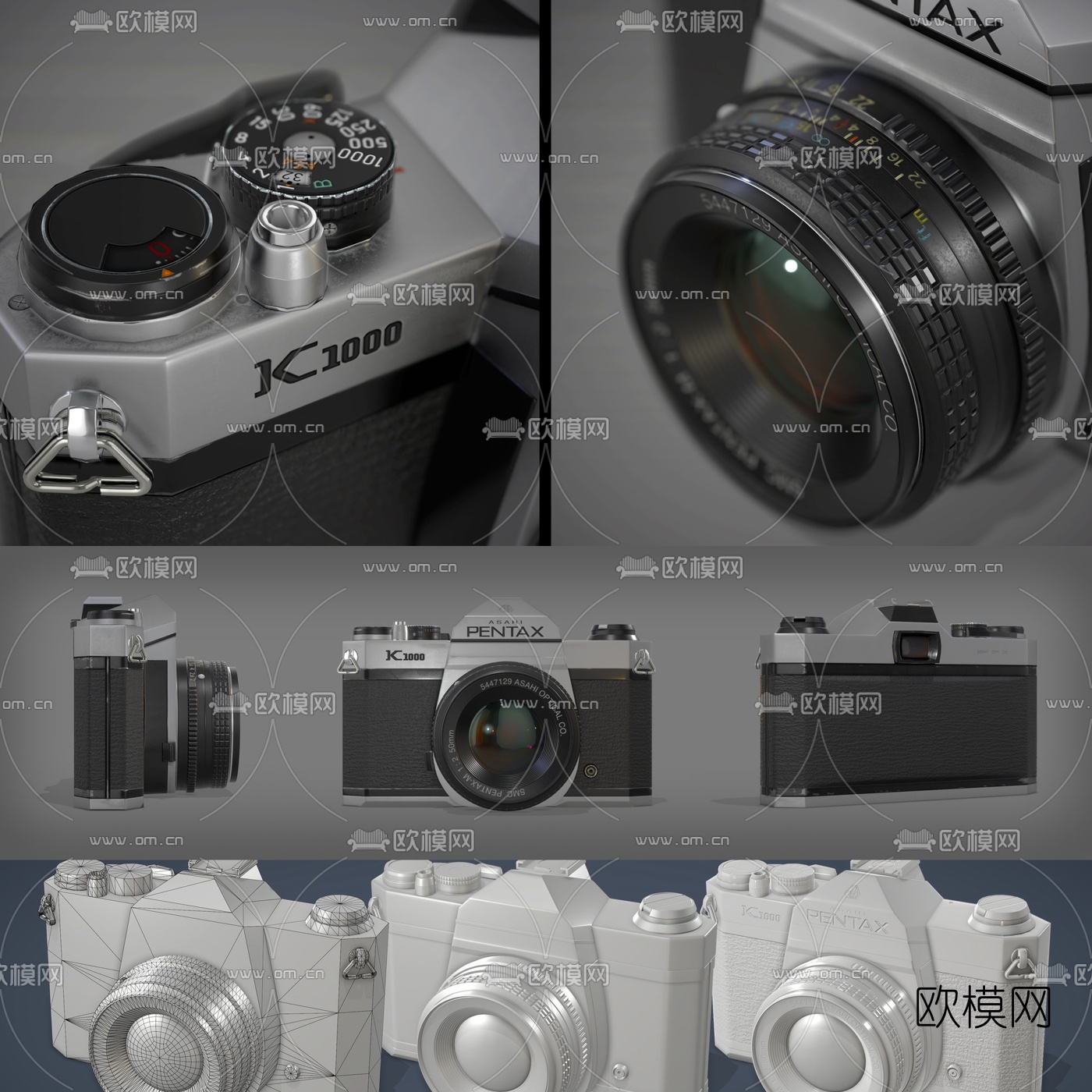 现代宾得相机3d模型