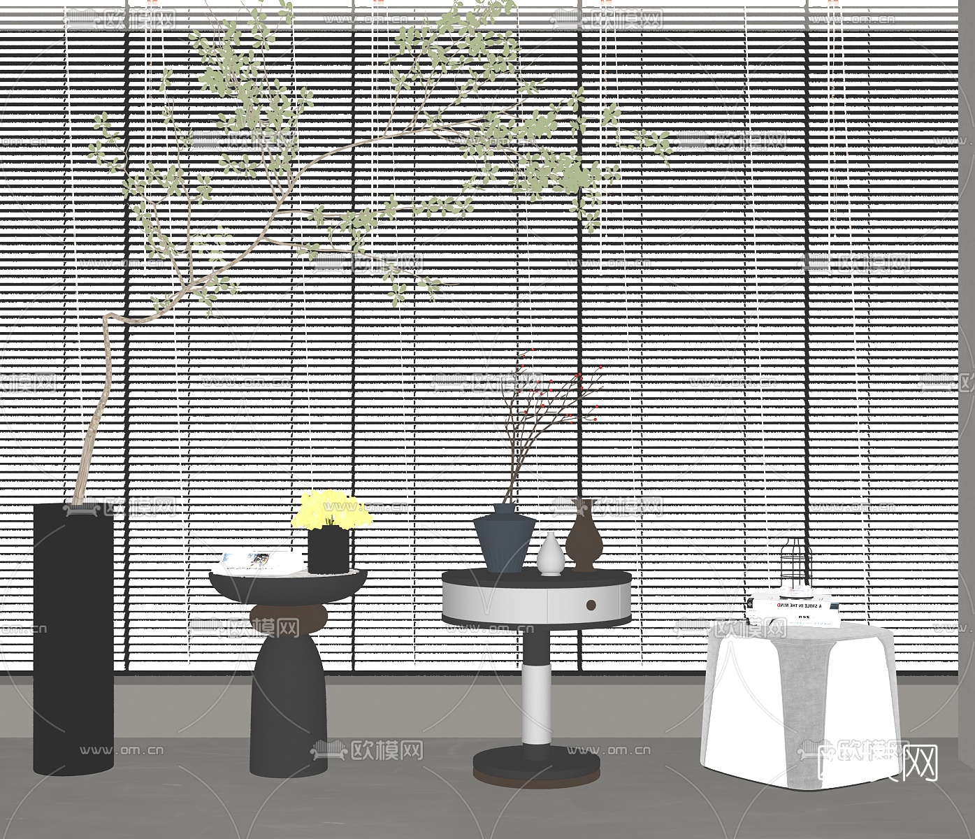 现代轻奢茶几su模型下载（渲染图2）