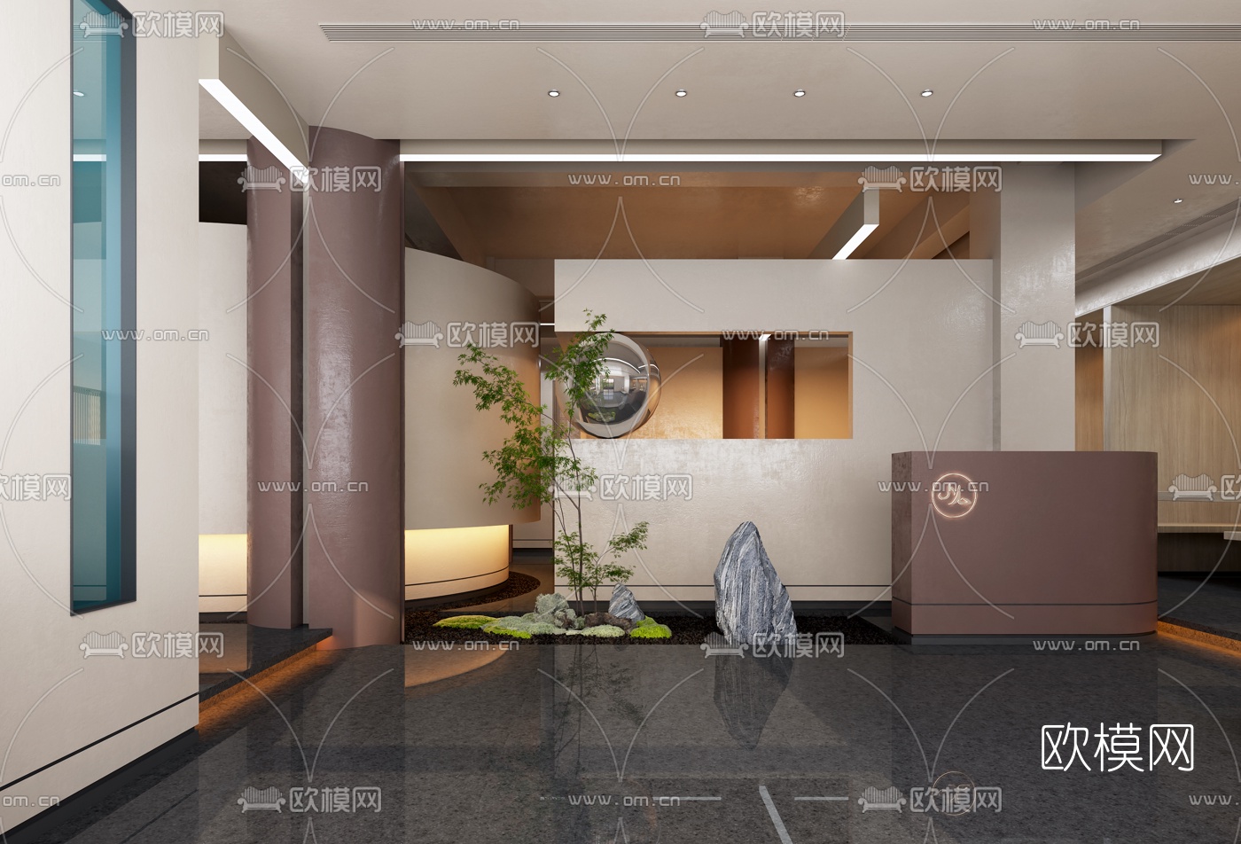 侘寂主题餐厅3d模型