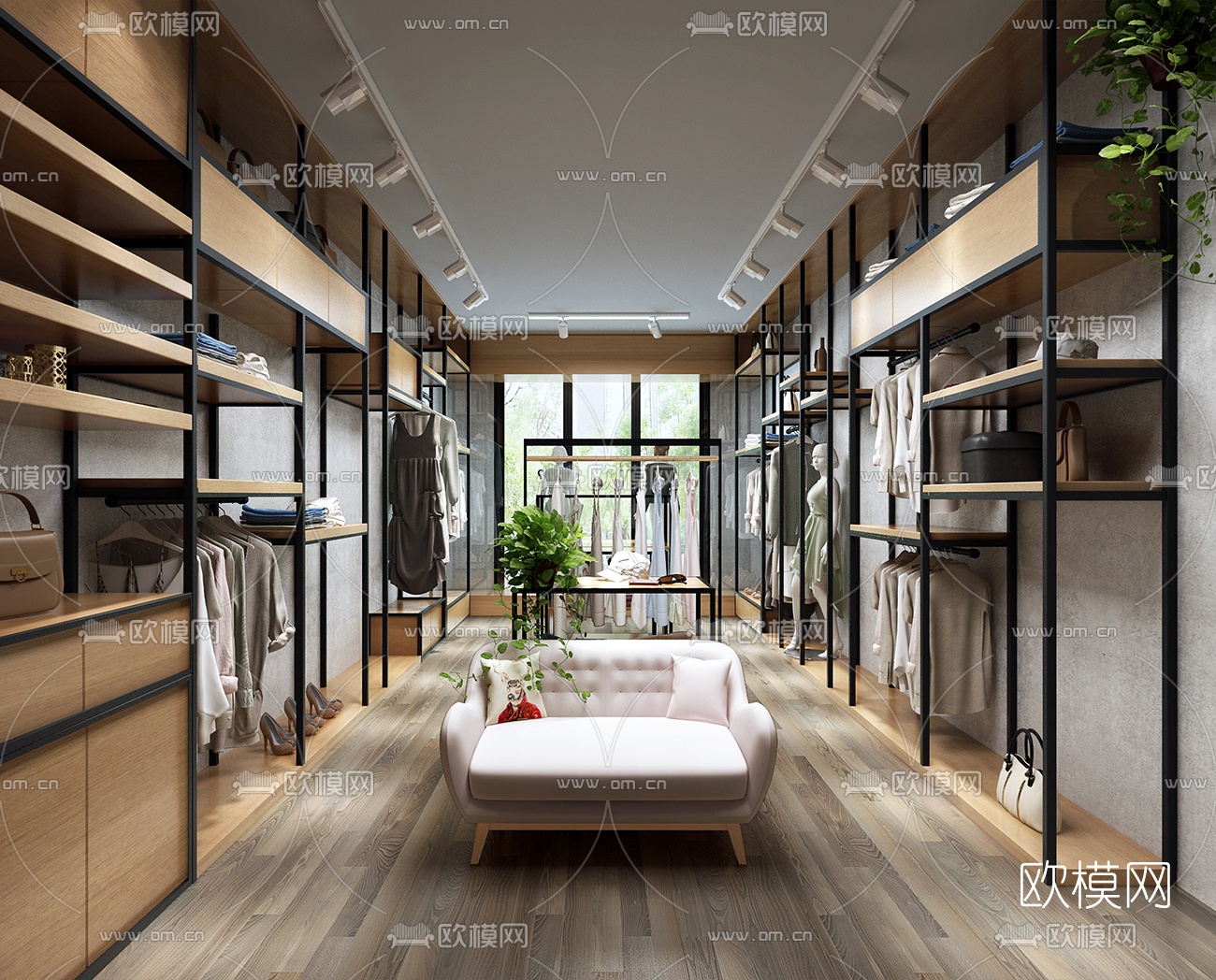 现代服装店3D模型-免费3dmax模型库-欧模网