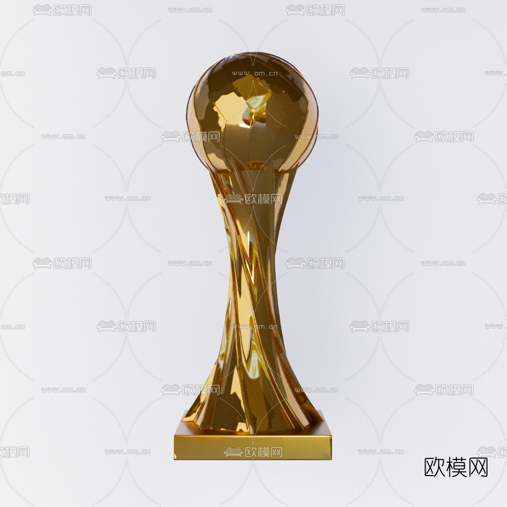 现代奖杯组合su模型下载（渲染图5）
