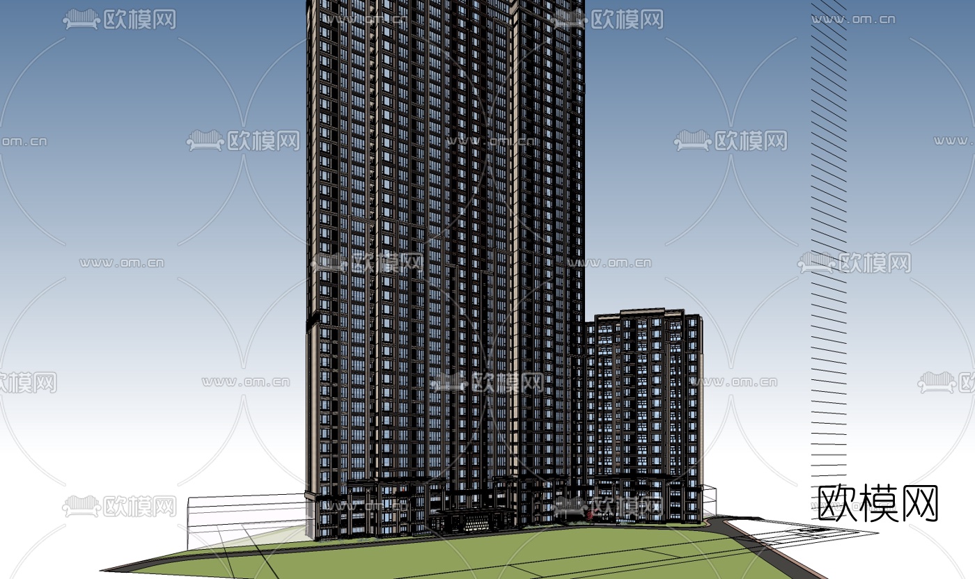 新中式酒店su模型下载（渲染图5）