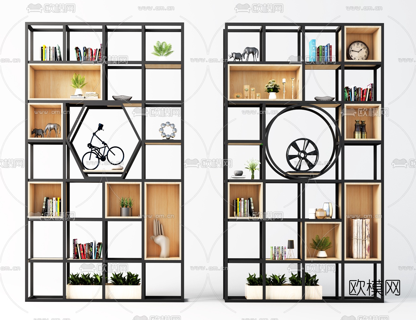 工业风装饰架3d模型下载（渲染图3）