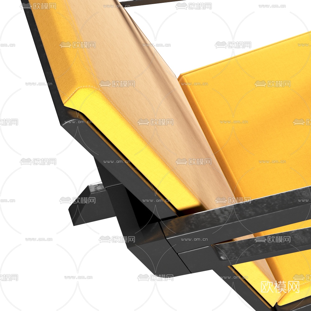 现代金属皮革单椅3d模型