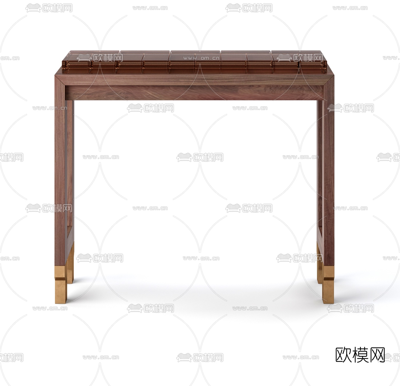 新中式实木端景条案3d模型
