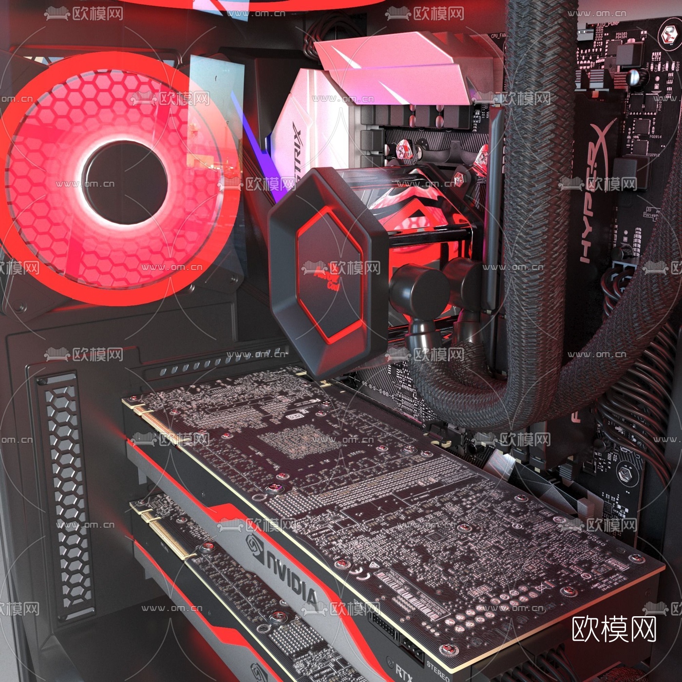现代电脑主机3d模型
