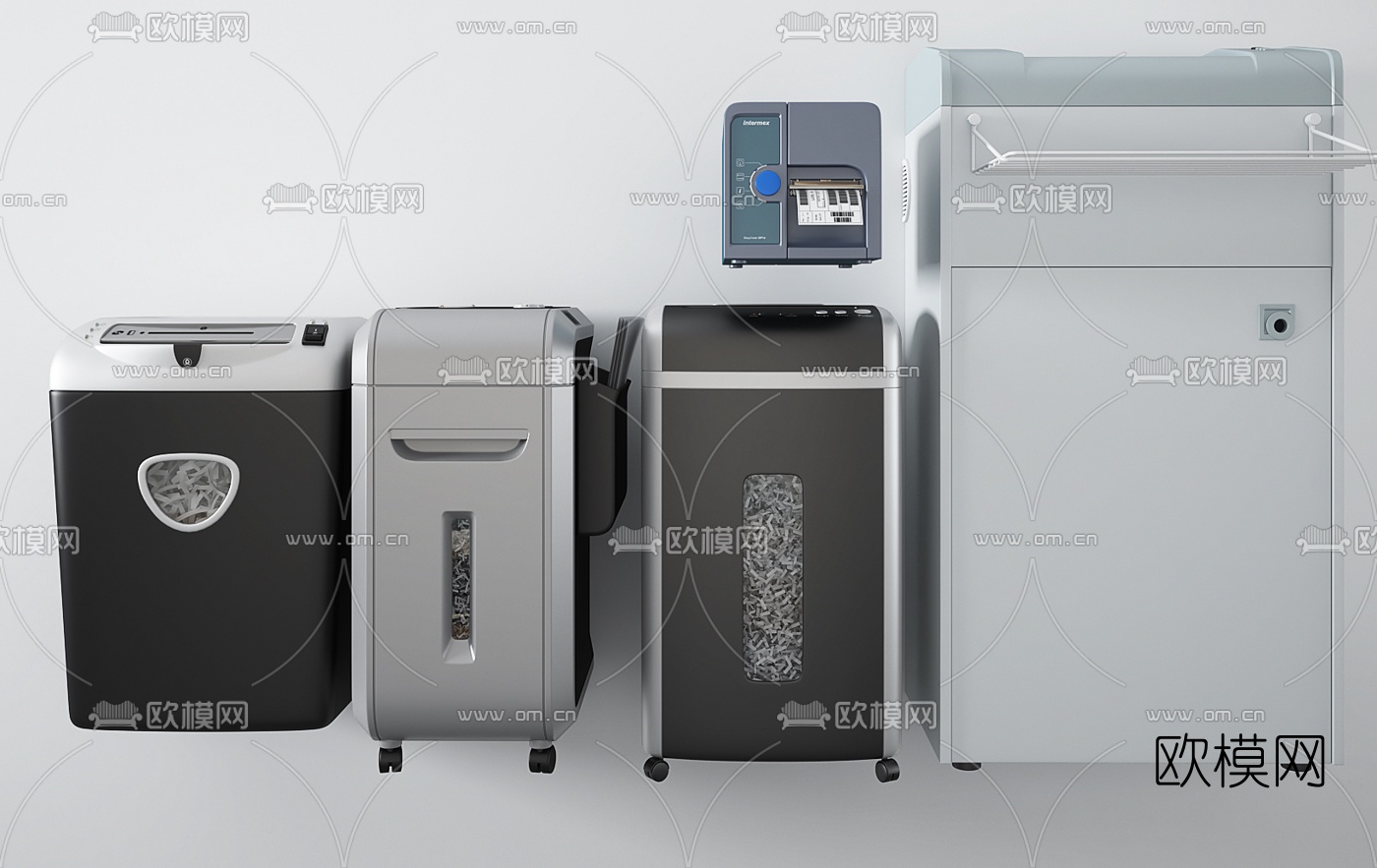 现代办公室碎纸机3D模型下载