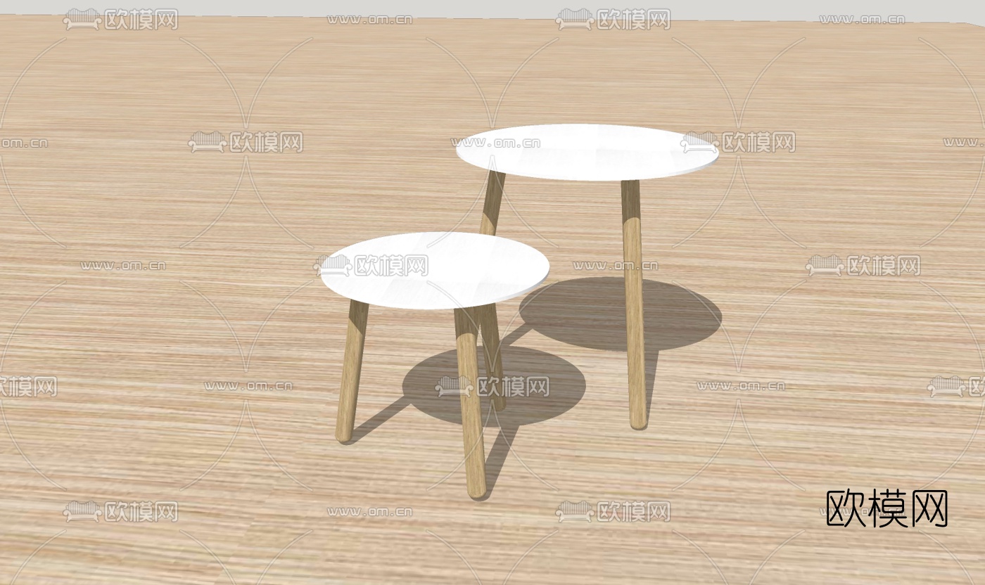 北欧边几组合免费su模型下载（渲染图2）