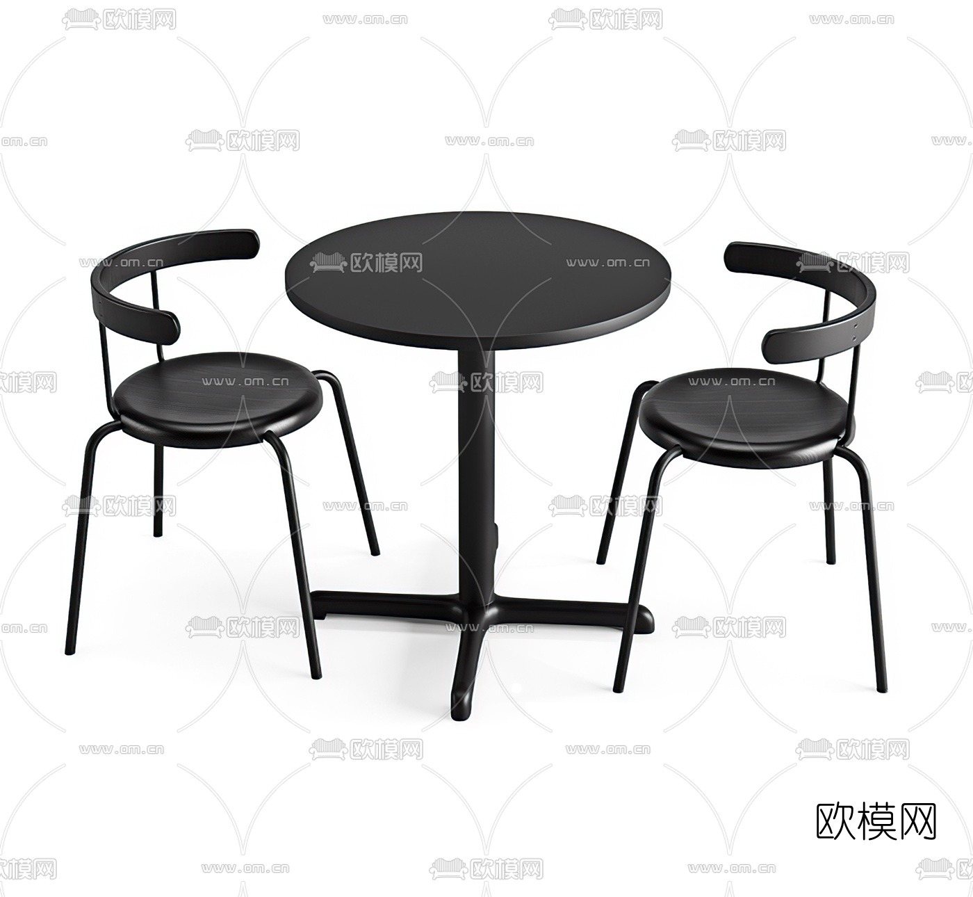 工业风休闲桌椅3d模型下载