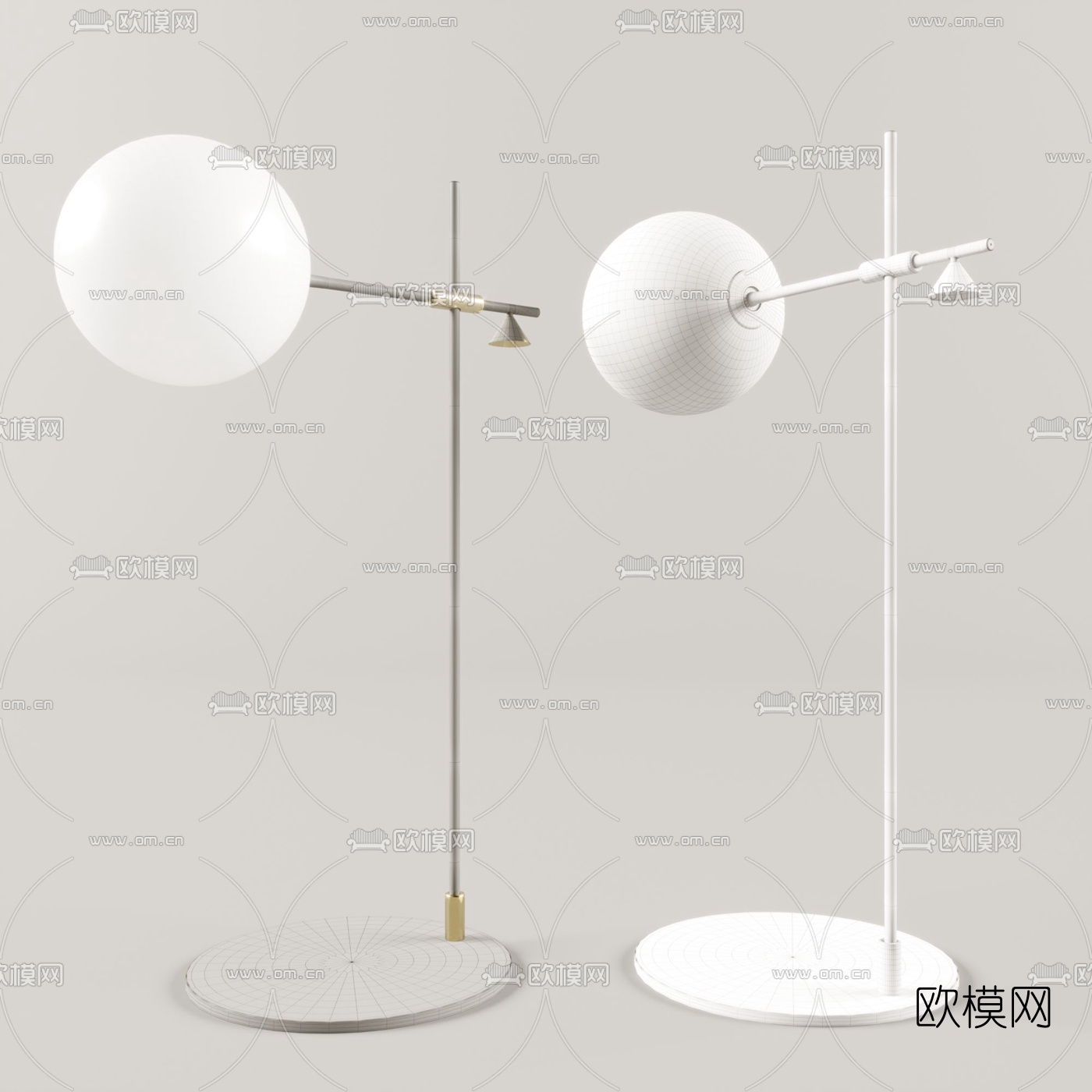 现代简约台灯3d模型
