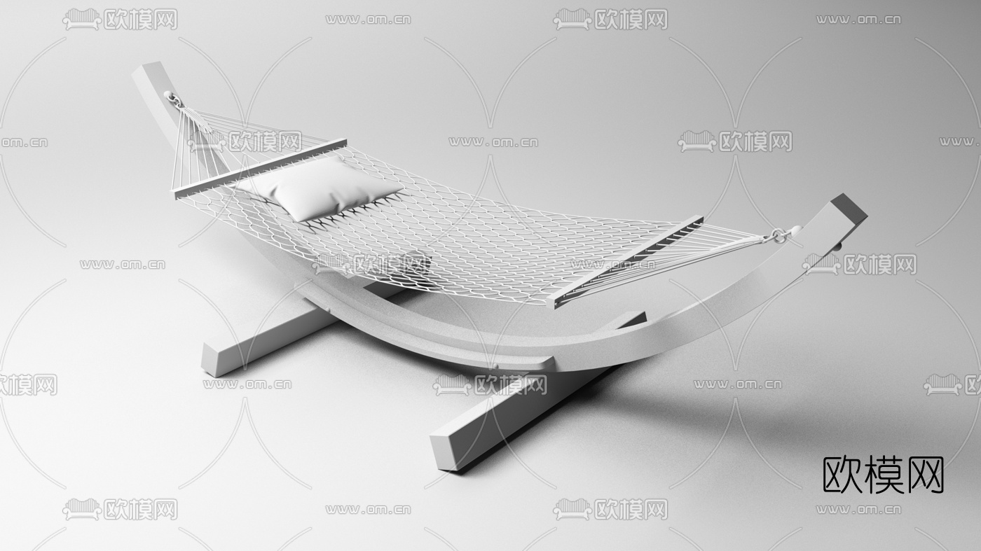 现代单人吊床3d模型