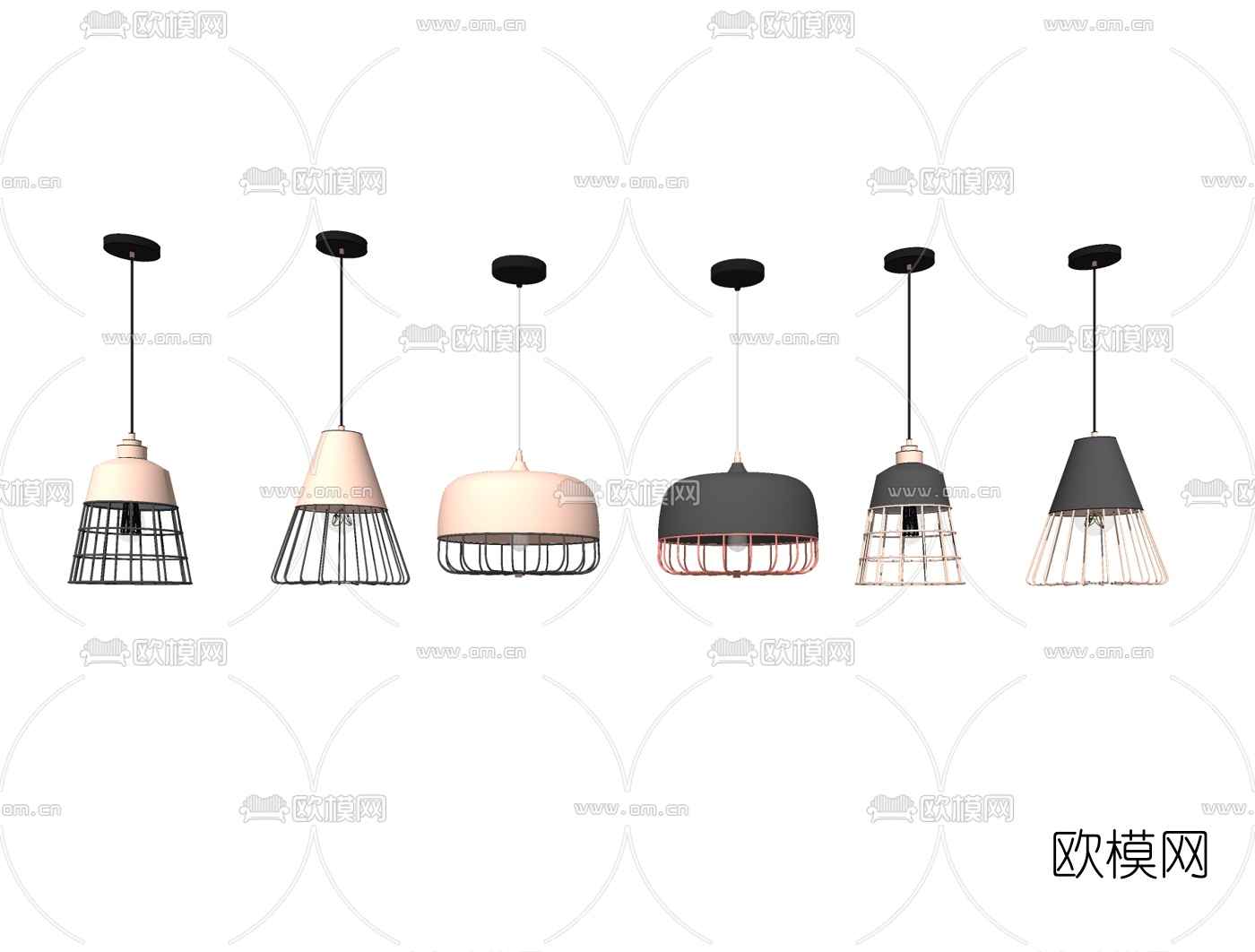 北欧时尚吊灯su模型下载（渲染图3）