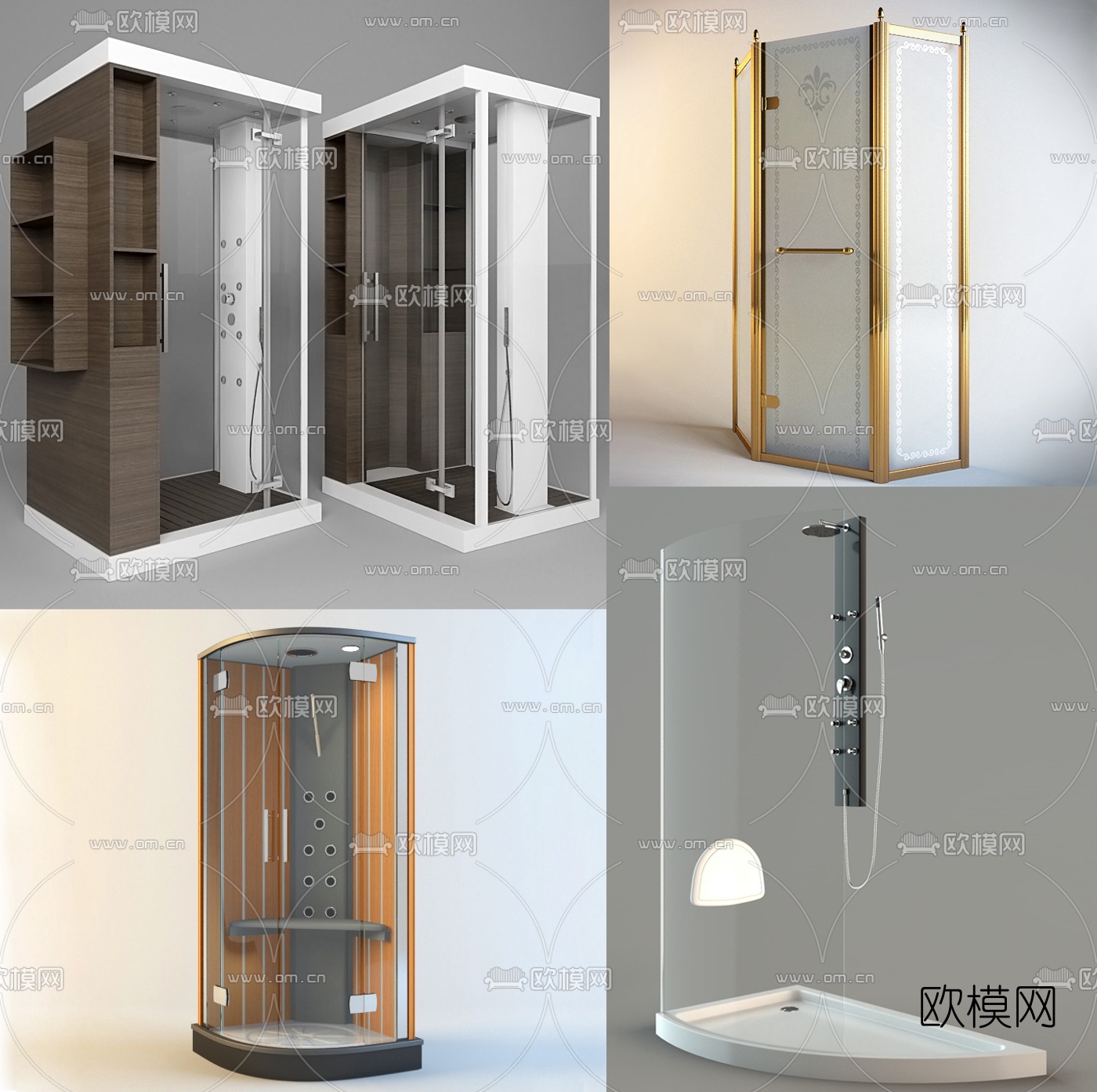 现代淋浴房3d模型