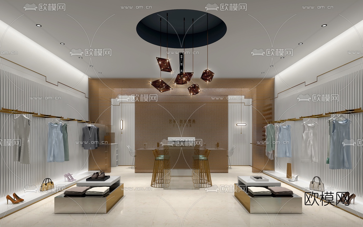 现代服装店3d模型