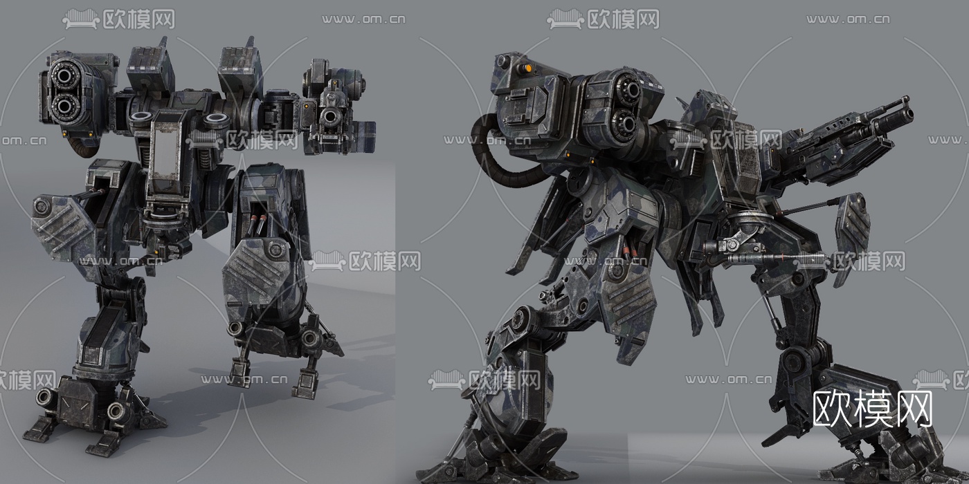 现代金属机器人3D模型