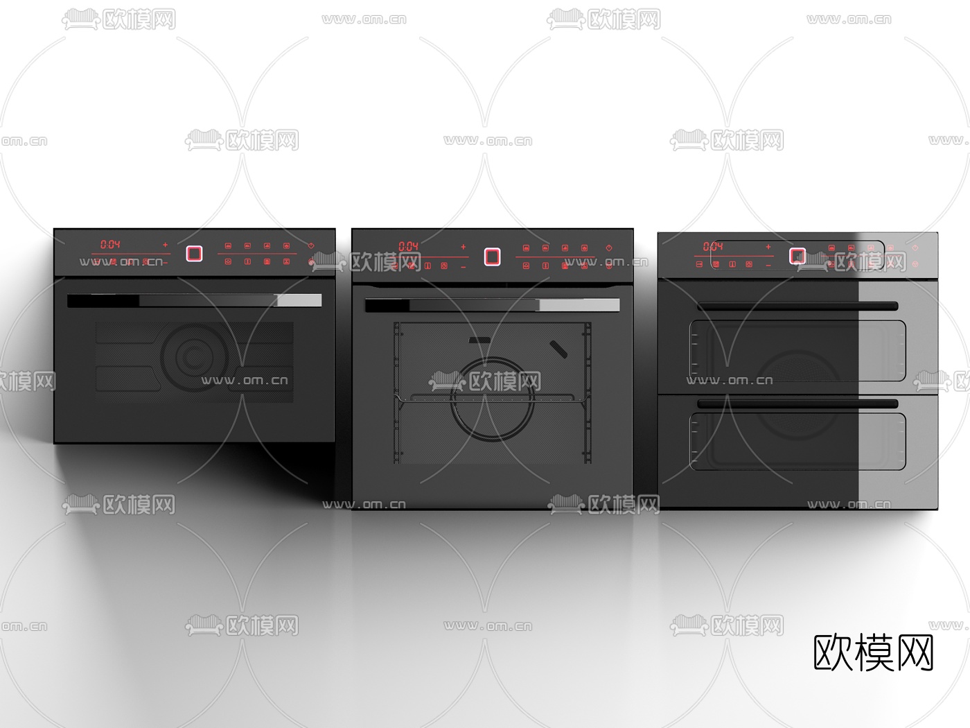 现代消毒柜烤箱3d模型下载