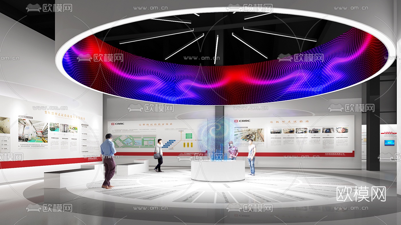 现代中车科研展厅3d模型