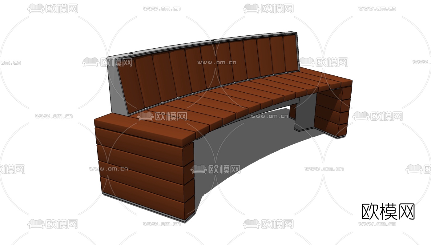 现代实木公用椅su模型下载