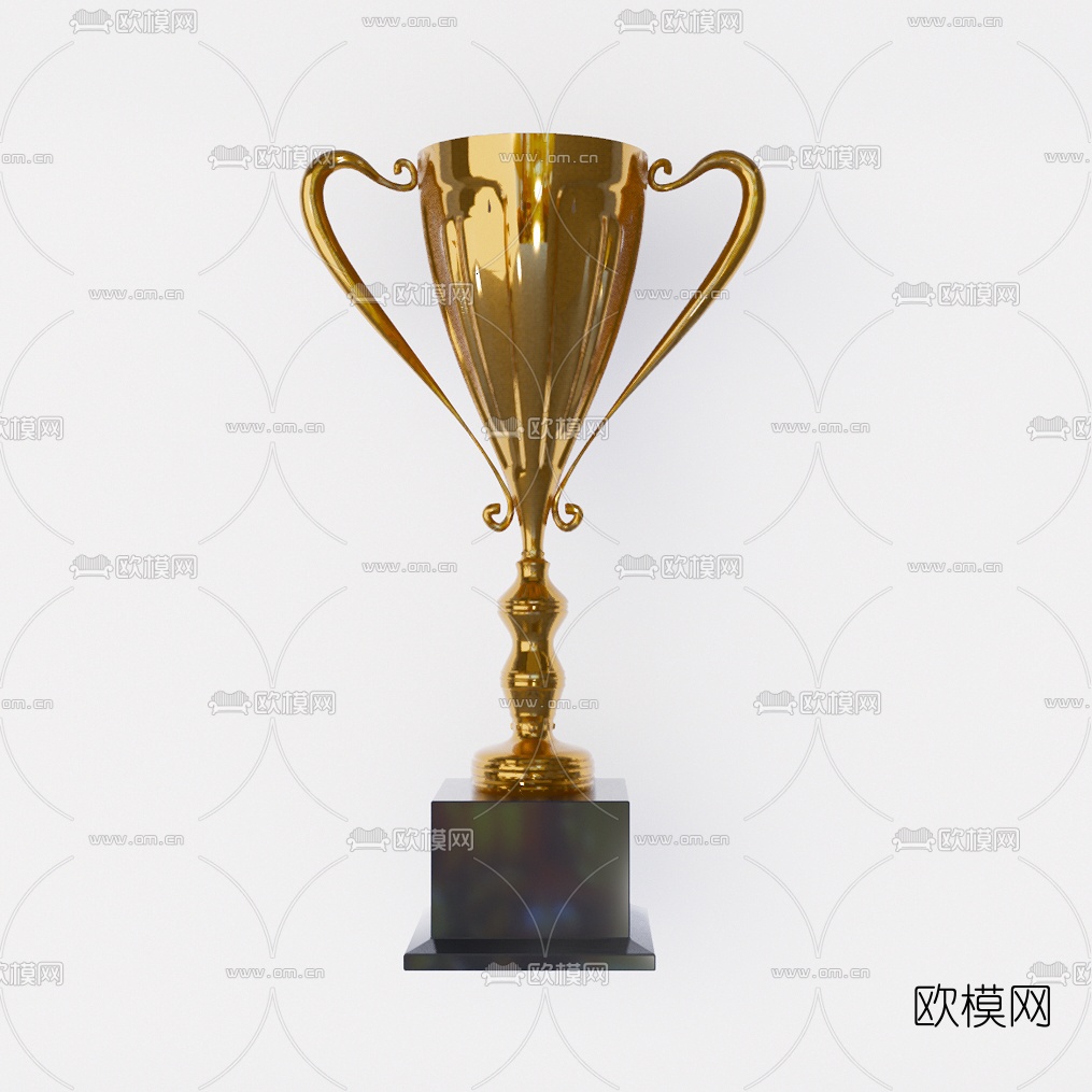 现代奖杯组合su模型下载（渲染图3）