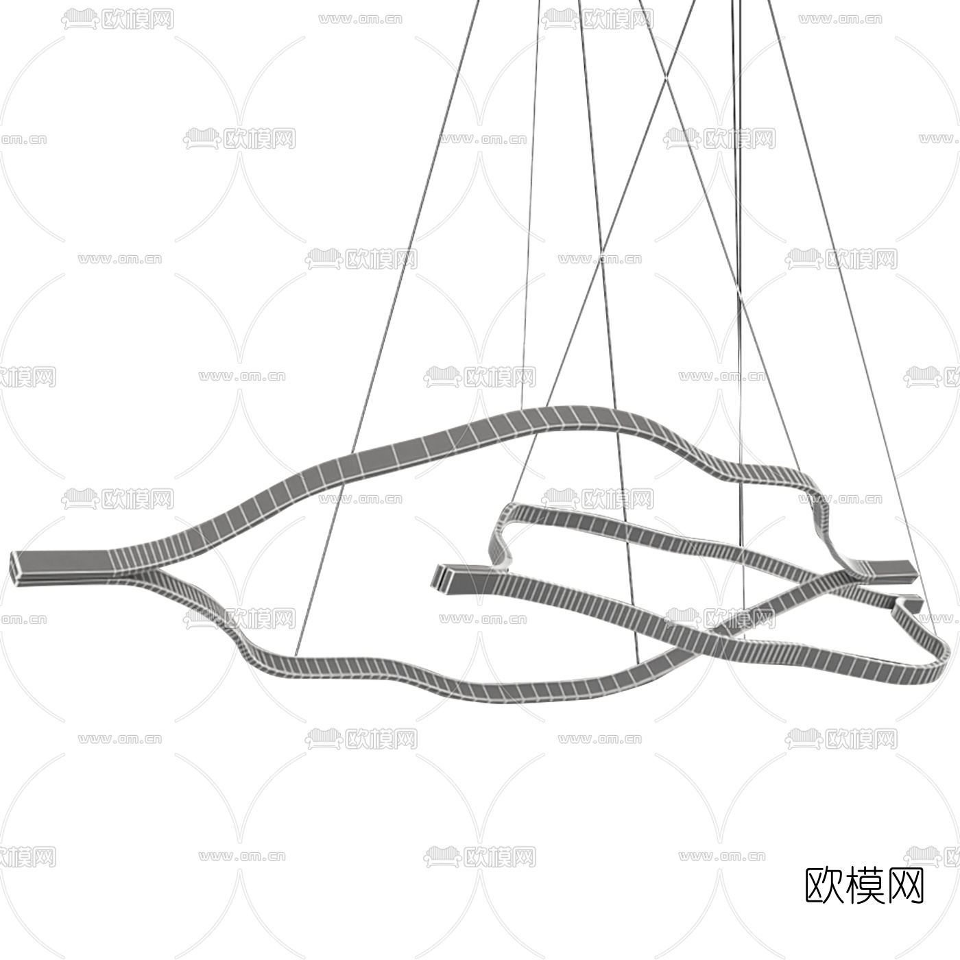 后现代金属吊灯3d模型