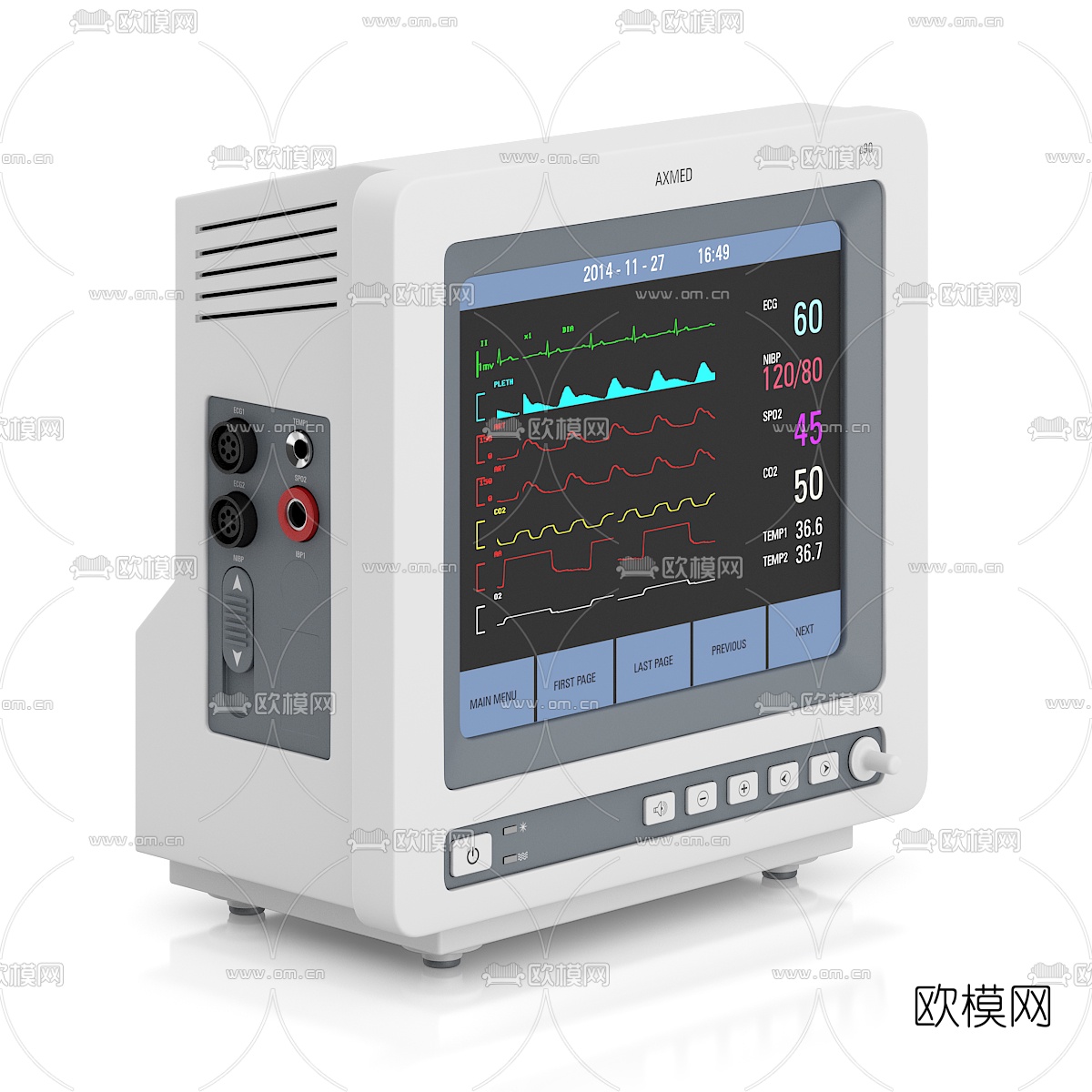 现代医疗器械3d模型