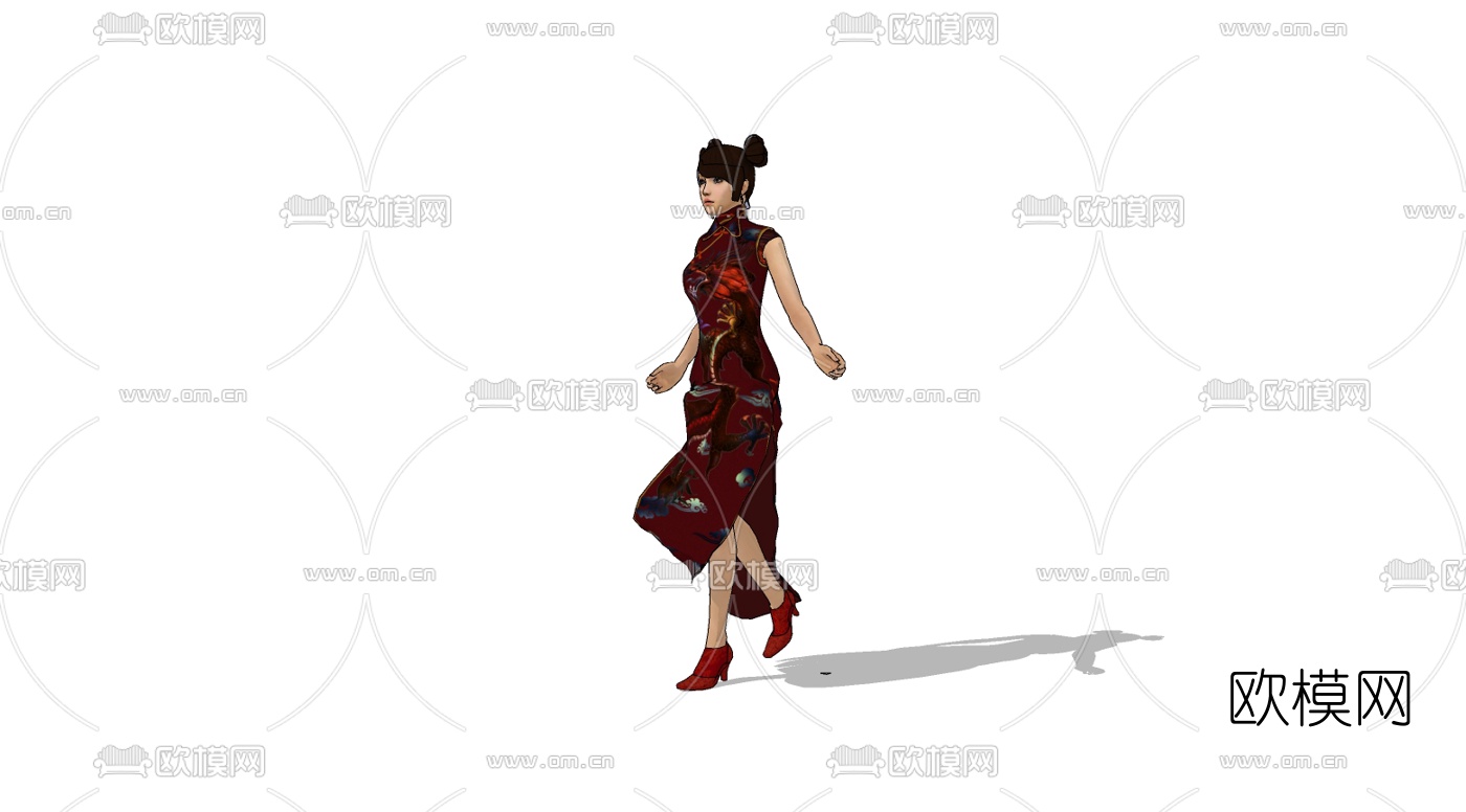 现代人物免费su模型下载