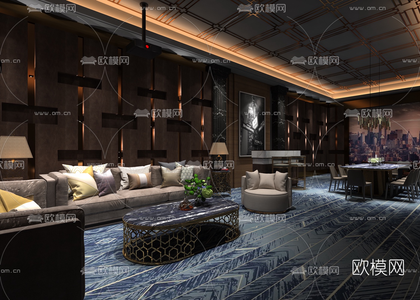 现代会所VIP会客区3D模型下载_ID10101143_3dmax免费模型-欧模网