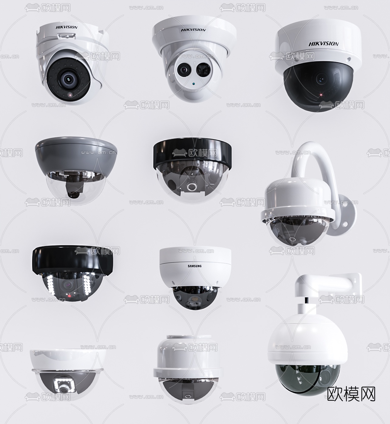 现代监控摄像头3d模型