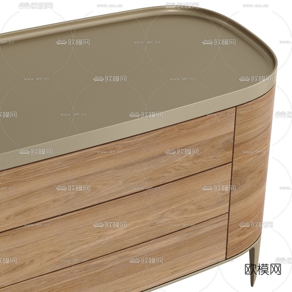 北欧实木边柜3d模型下载(渲染图2)