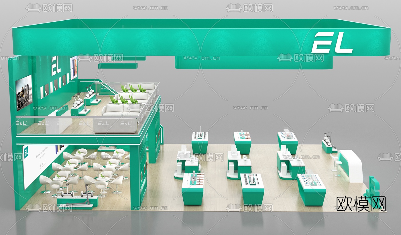 现代手机专卖店3d模型