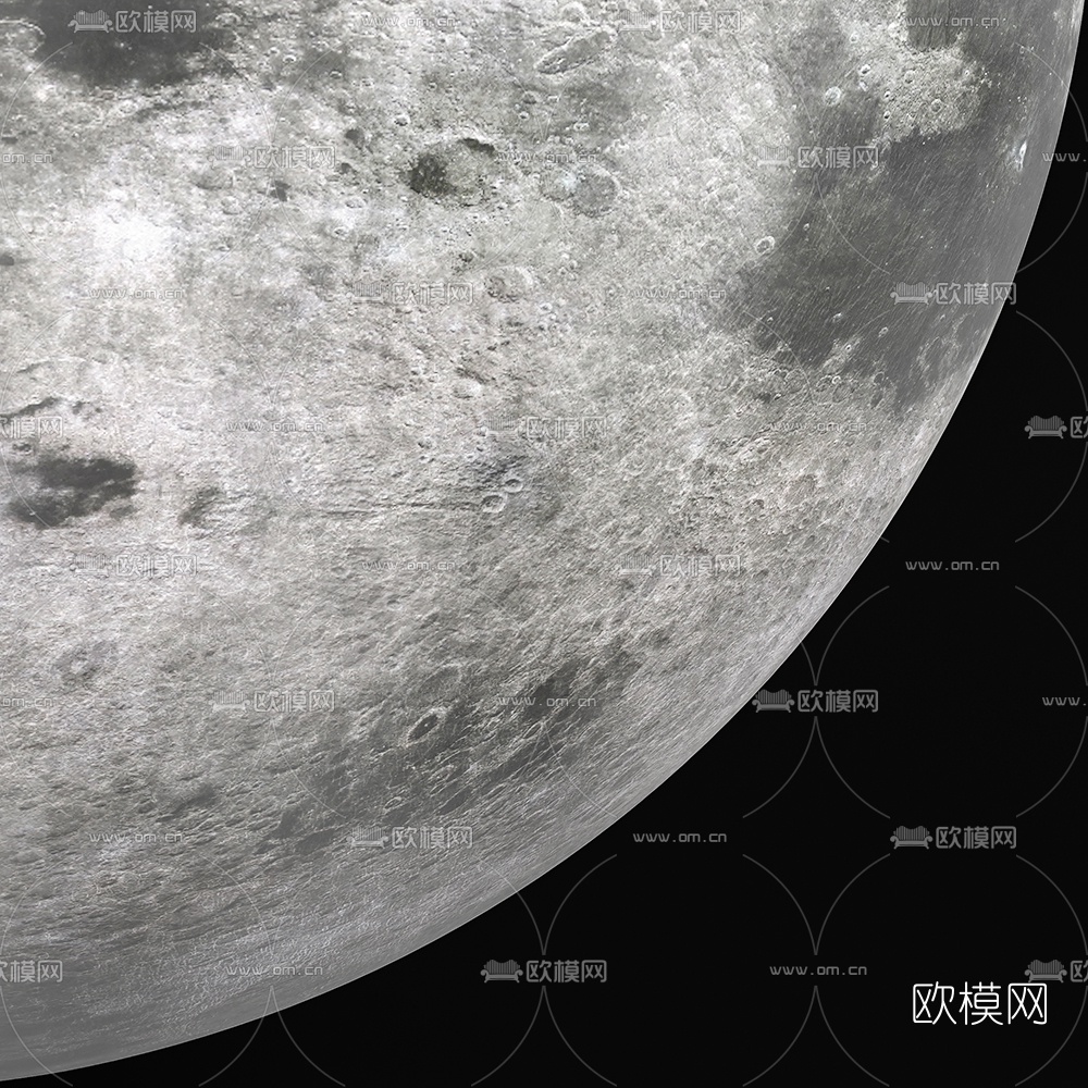 现代月亮3d模型下载（渲染图2）
