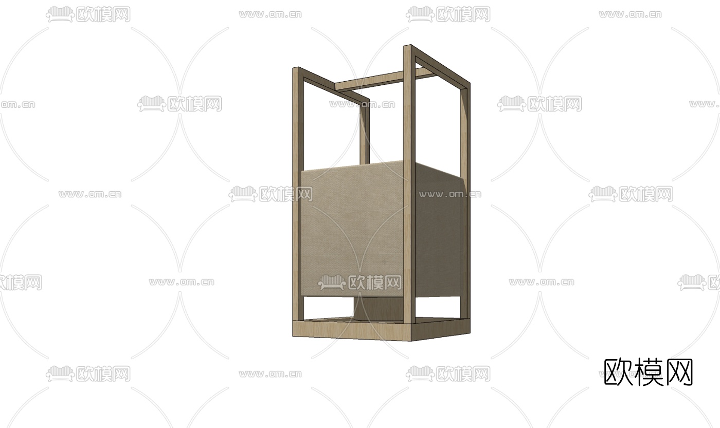 日式落地灯免费su模型下载