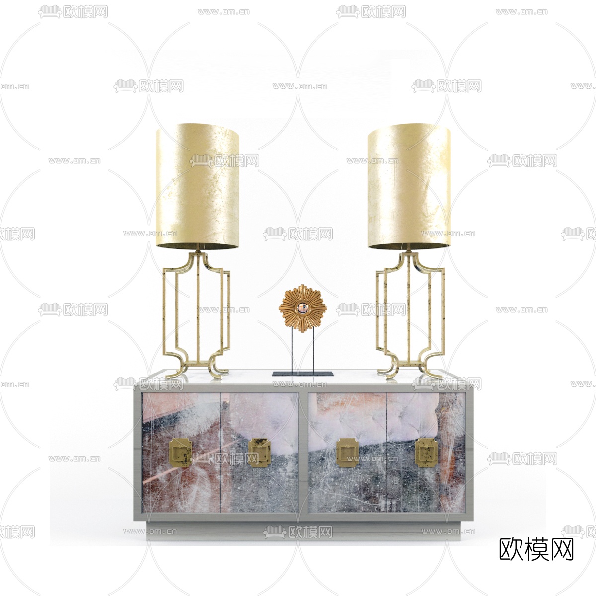 后现代边柜3d模型下载（渲染图2）