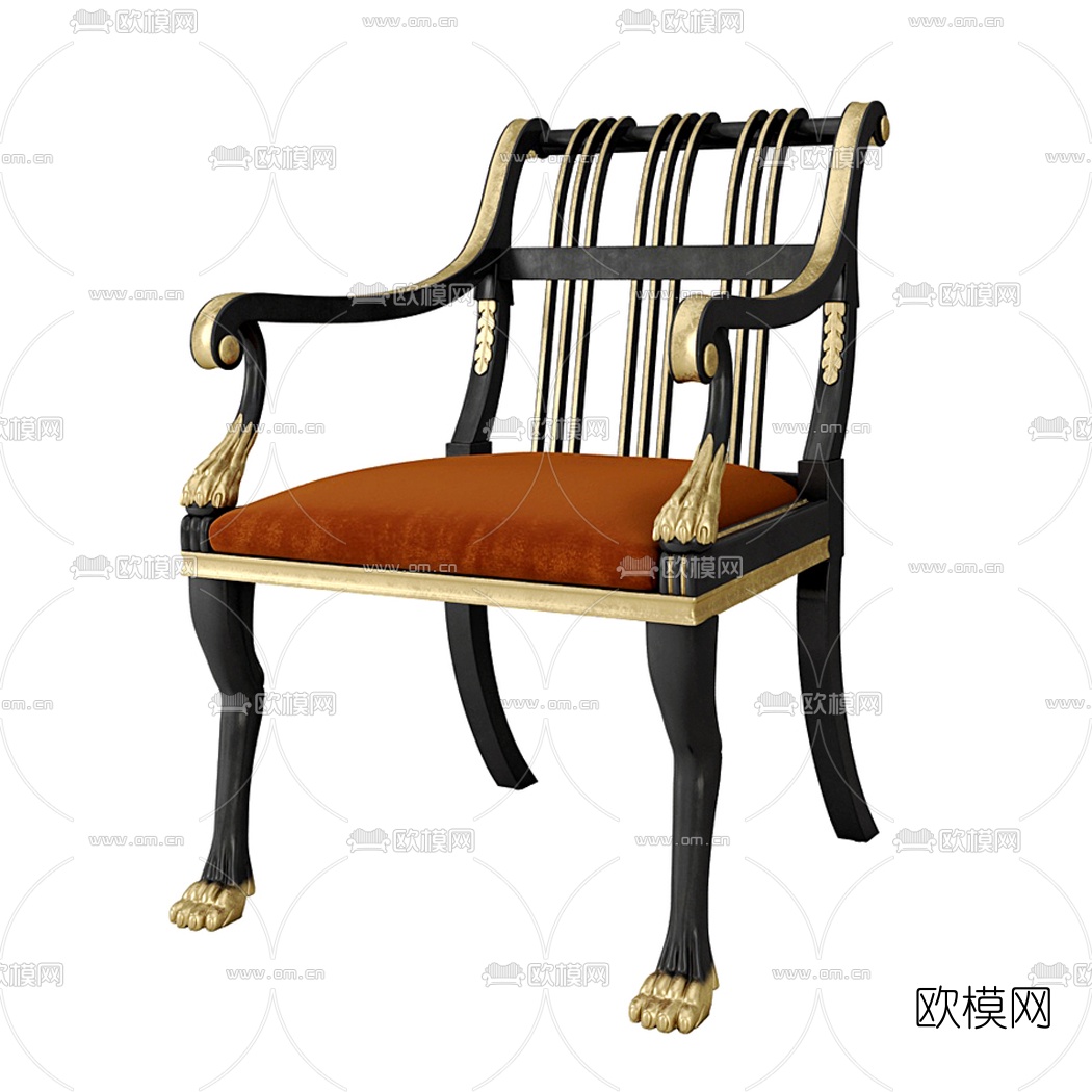 欧式休闲椅3d模型