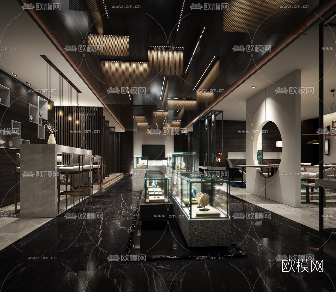 新中式珠宝专卖店3d模型