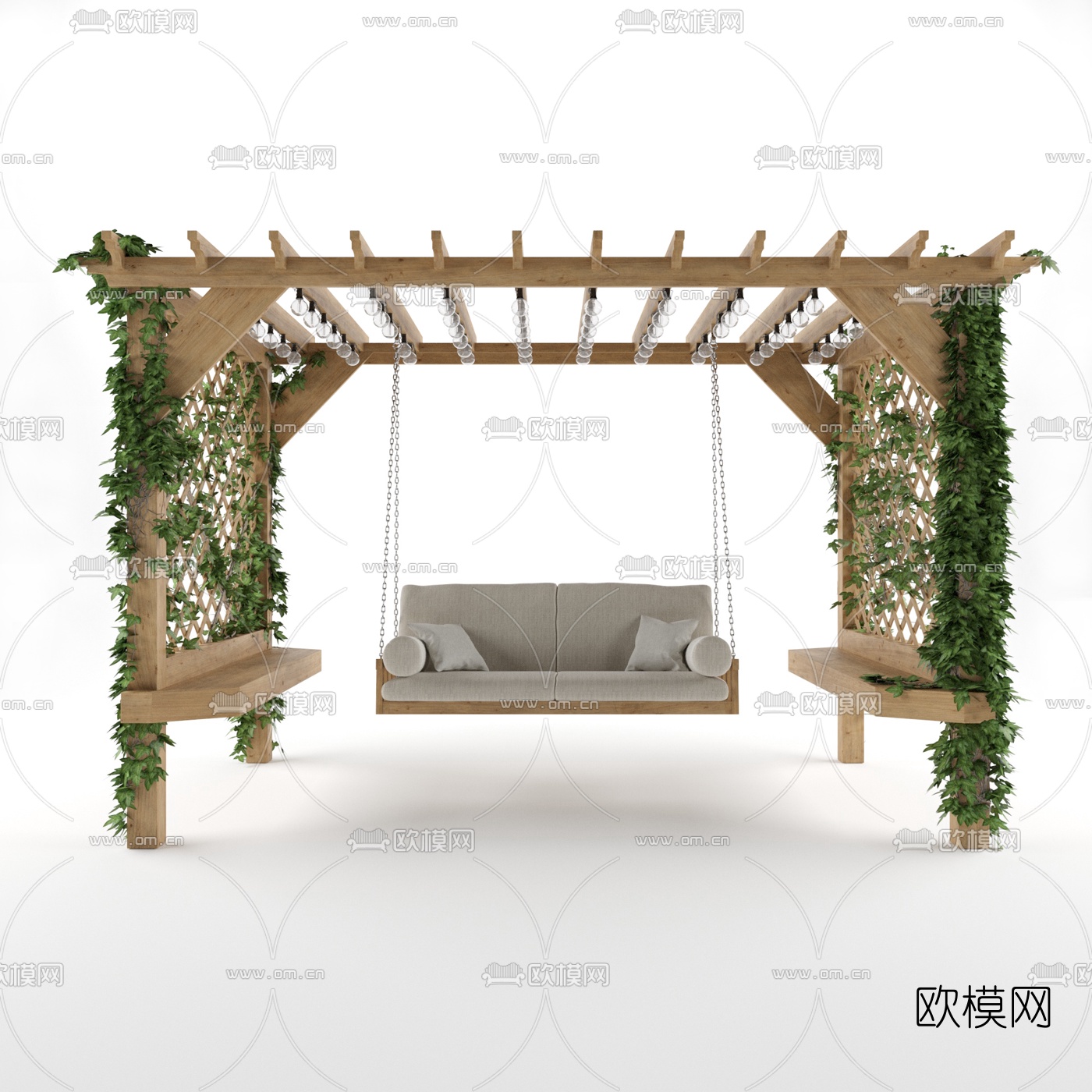 现代户外吊椅3d模型