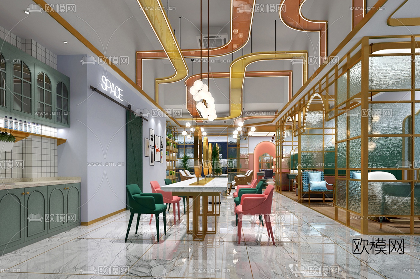 后现代理发店3D模型下载（渲染图1）