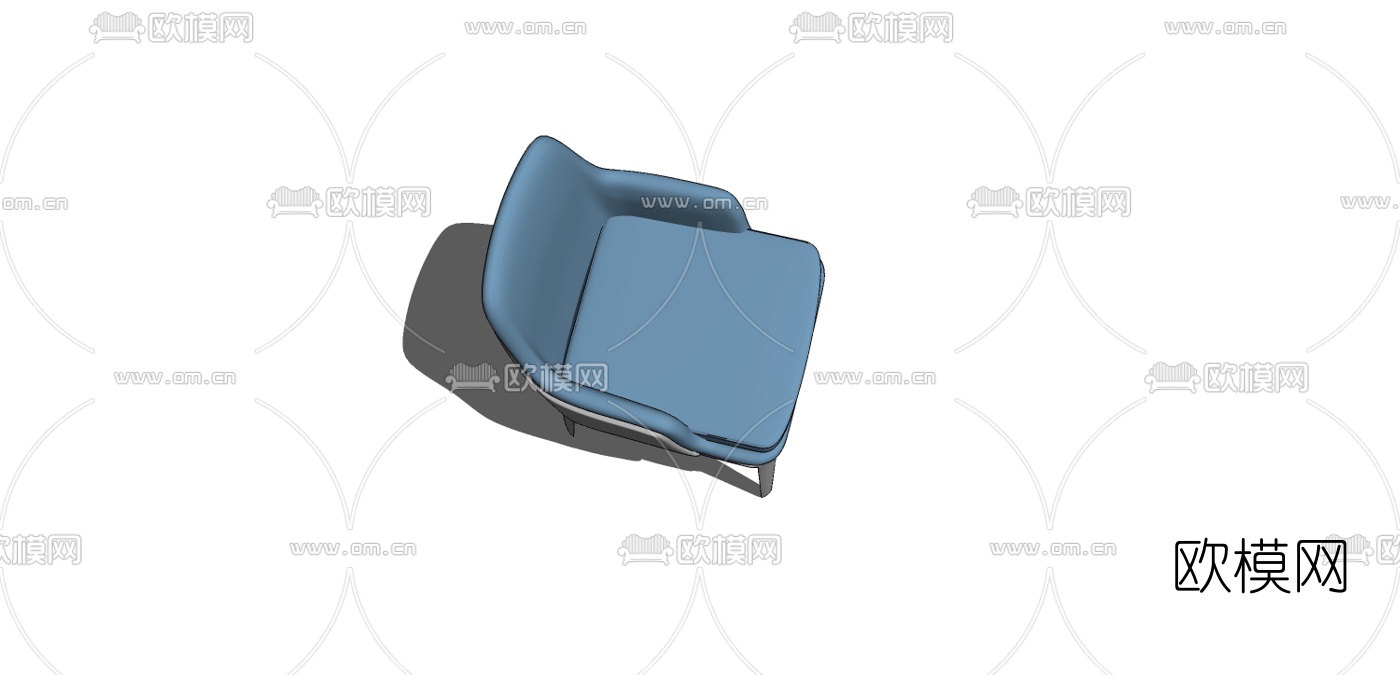 现代布艺单椅su模型下载（渲染图3）