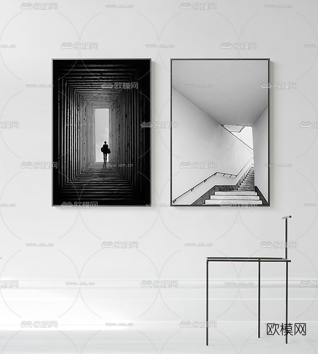 现代挂画免费3d模型