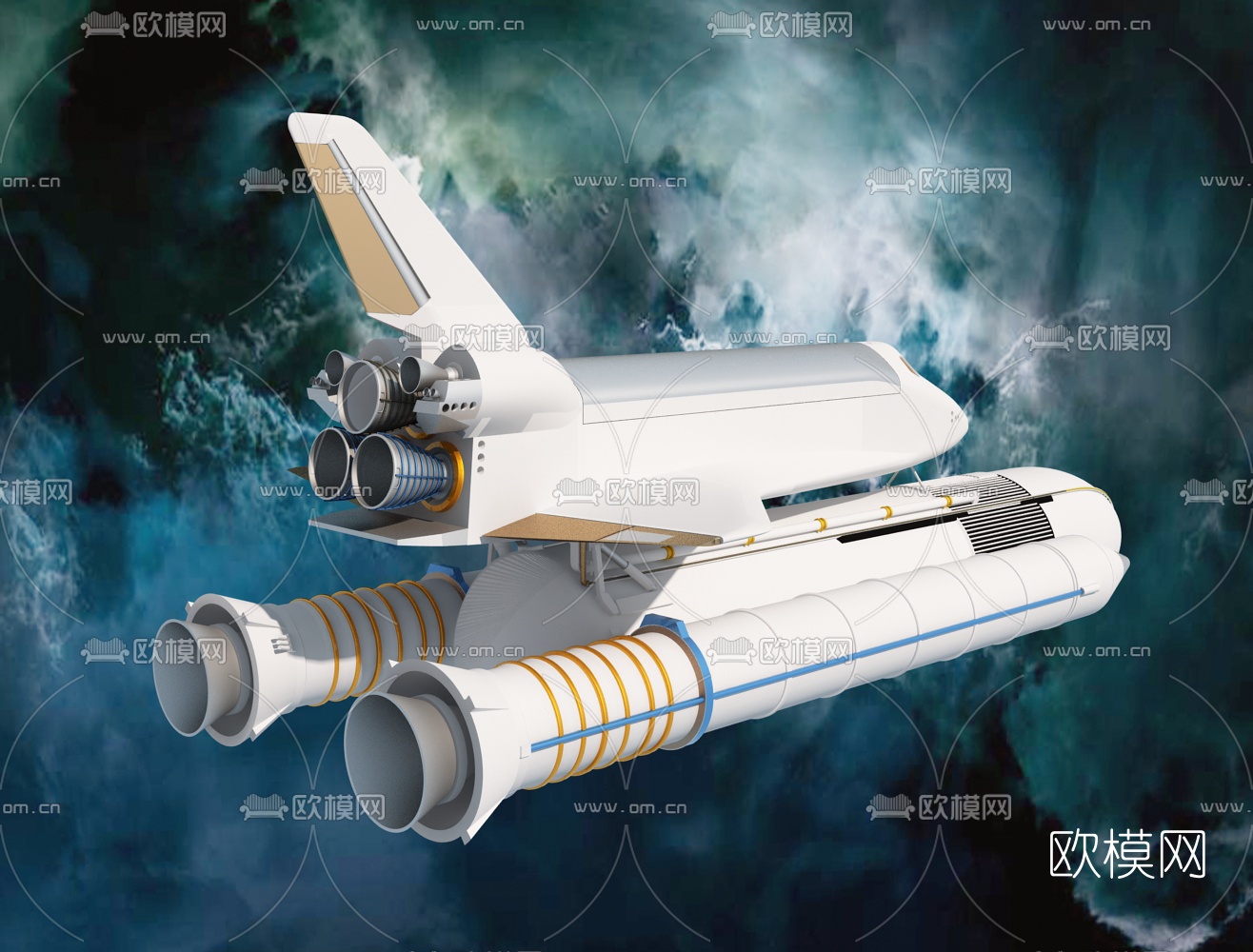 现代宇宙飞船3d模型下载