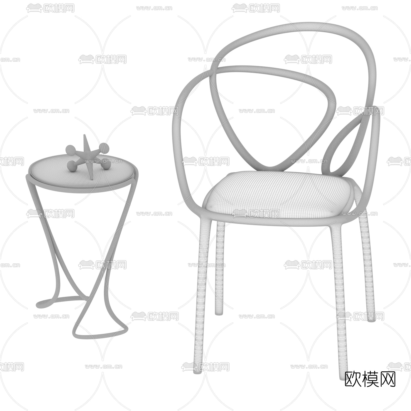 现代单椅3d模型