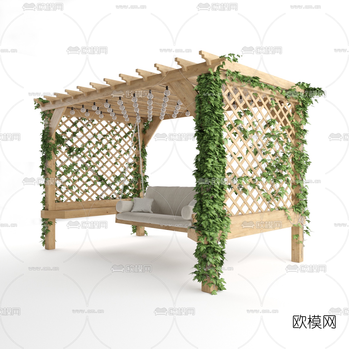 现代户外吊椅3d模型